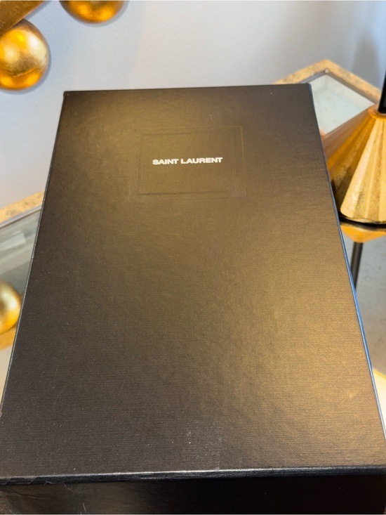 AUTHENTIC Saint Laurent Cassandre Leather Sandals In Black - Size 42 main image 9